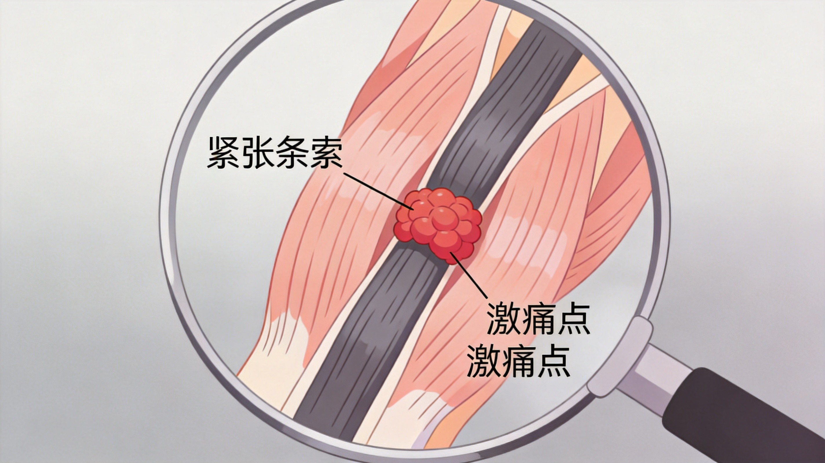 紧张条索与激痛点微观特写